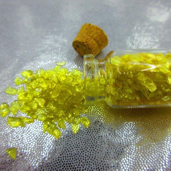 Citrine Gemstone Chips In A Bottle Embellishments Natural Semi Precious - Picture 2 of 3